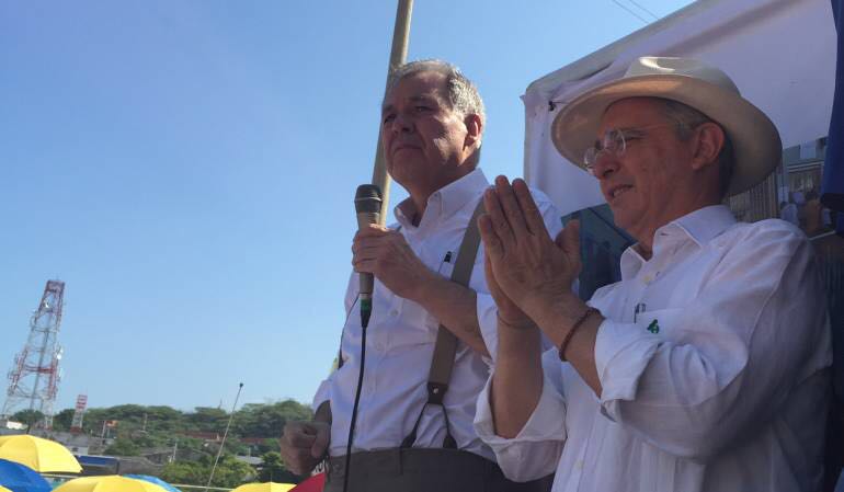 Video: El debut político de Alejandro Ordóñez en tarima con Álvaro Uribe