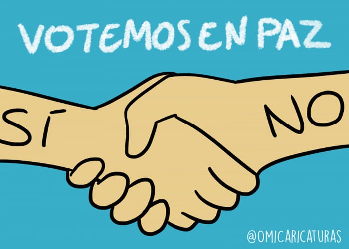 Caricatura: Votemos en Paz