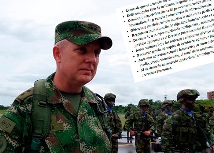 Decálogo de respeto del Ejército para la reconciliación