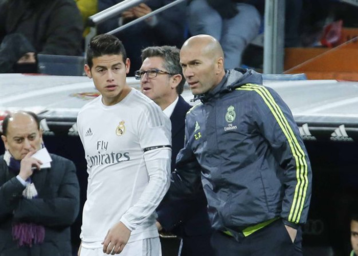 Zidane, ¡Respetá a James!