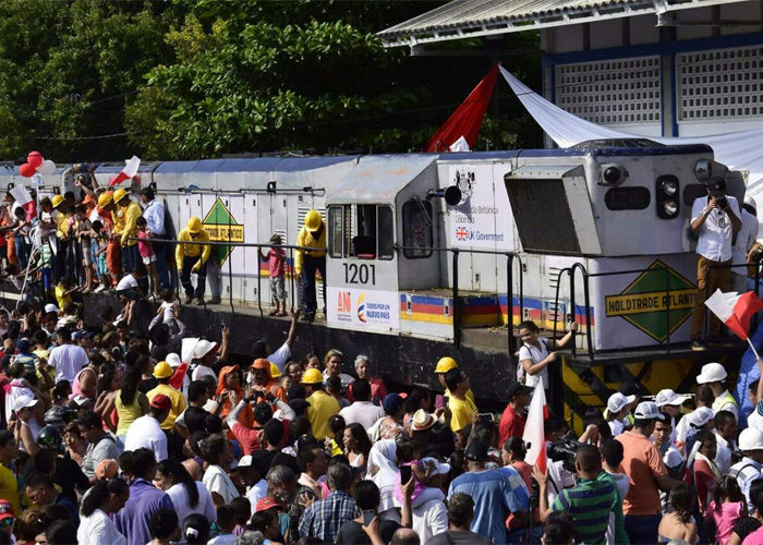 Por fin llegó el tren a La Dorada