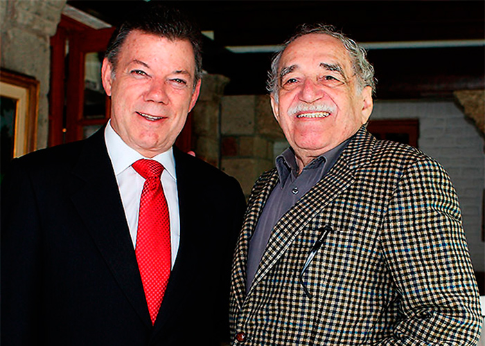 Cuando los dos nobeles colombianos se encontraron en México