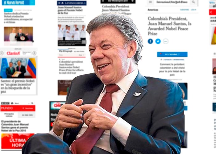 El Nobel de Santos en las portadas del mundo