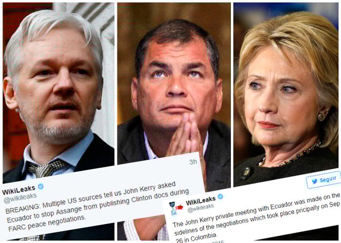 La movida de John Kerry con Rafael Correa para callar a Julian Assange