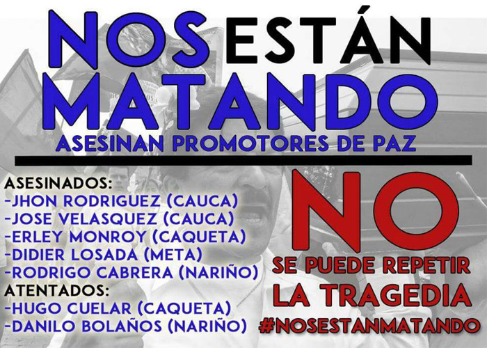 ¿Por qué están asesinando a los voceros e integrantes de Marcha Patriótica en Colombia?