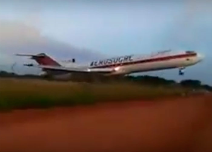 En video: momento en que el Boeing 727 de Aerosucre se estrella en Puerto Carreño