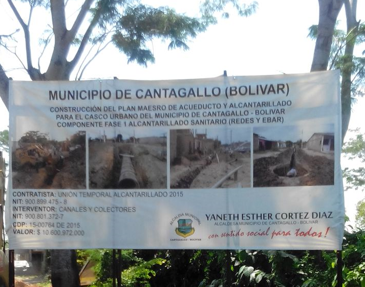 En Cantagallo (Bolívar) se le hace un monumento a la corrupción