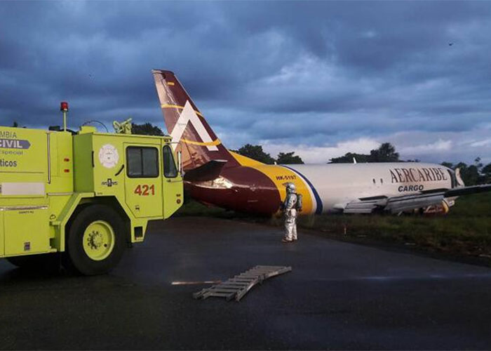 FOTOS: Se accidenta avión al aterrizar en Leticia