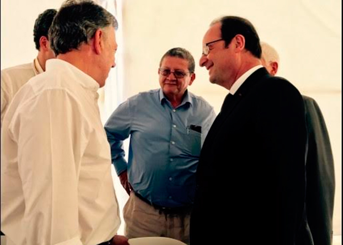 Imágenes del presidente francés Hollande con las Farc en Caldono, Cauca
