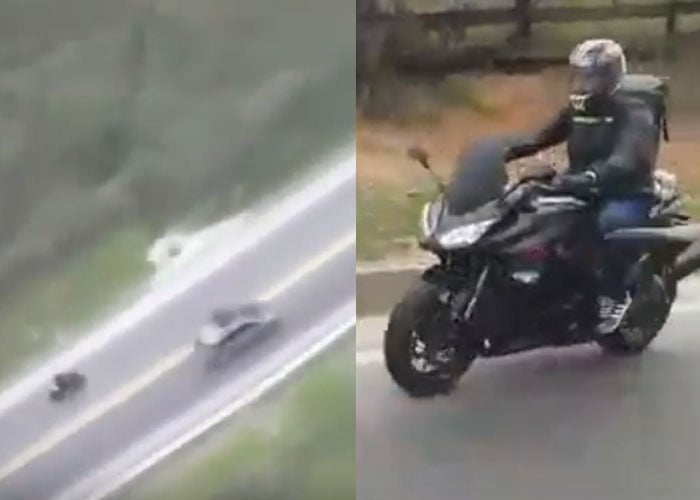 VIDEO: Persecución de película a motociclista desde helicóptero en el Plan Retorno