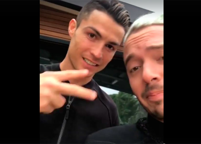 El video que grabó Ronaldo con su ídolo J Balvin
