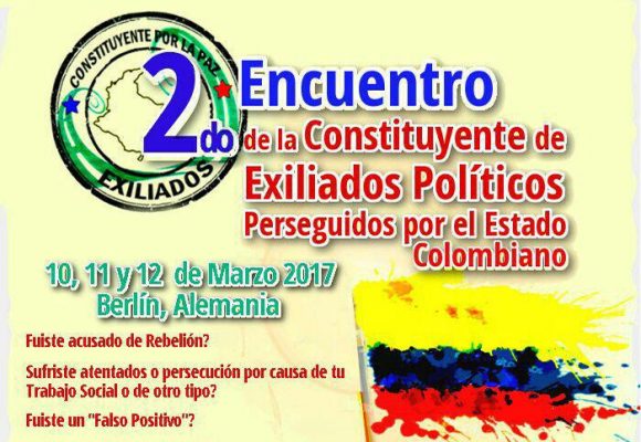 Exiliados políticos colombianos se reunirán en Berlín