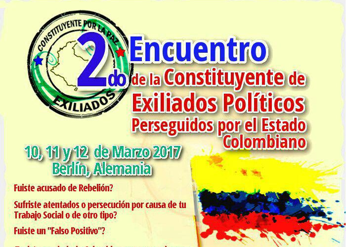 Exiliados políticos colombianos se reunirán en Berlín