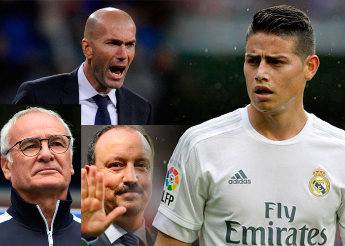 Zidane y otros técnicos que no se han aguantado la indisciplina de James
