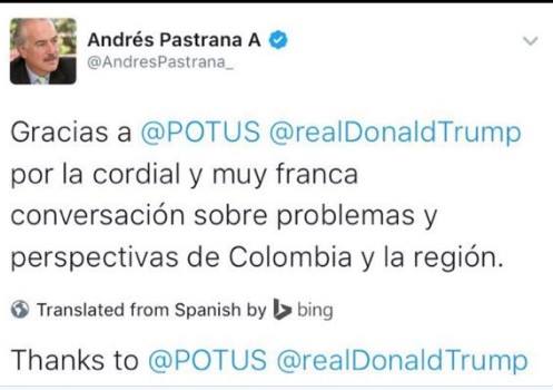  - El globo de Pastrana: nunca hubo reunión formal con Trump