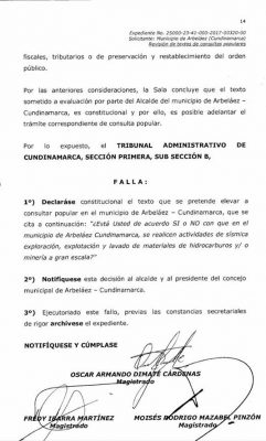  - Los arbelaences se preparan para la consulta popular sobre minería