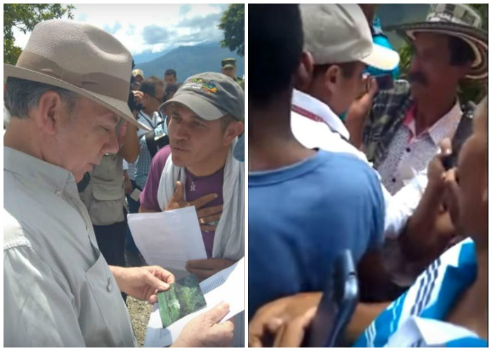 Así actúan los escoltas de Santos para que el presidente no vea los problemas