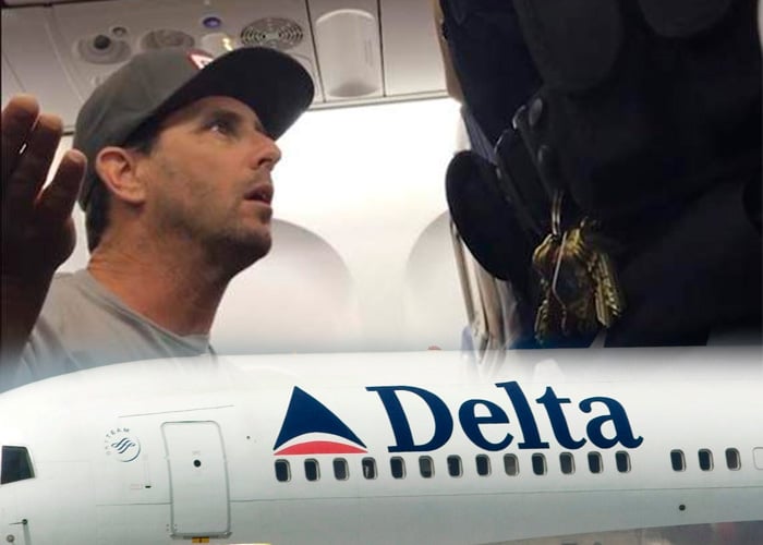 Delta baja a familia de un avión con la amenaza de mandarlos a la cárcel