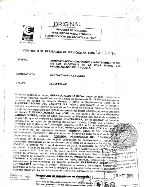La ‘prueba reina’ para destituir al alcalde de San Vicente del Caguán - -- Las2orillas - La ‘prueba reina’ para destituir al alcalde de San Vicente del Caguán