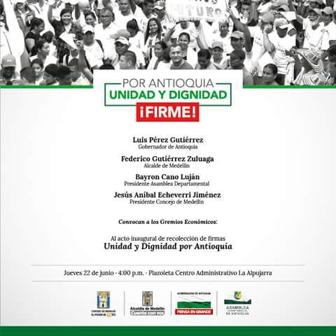  - "Investiguen a quienes quieren despedazar a Antioquia"