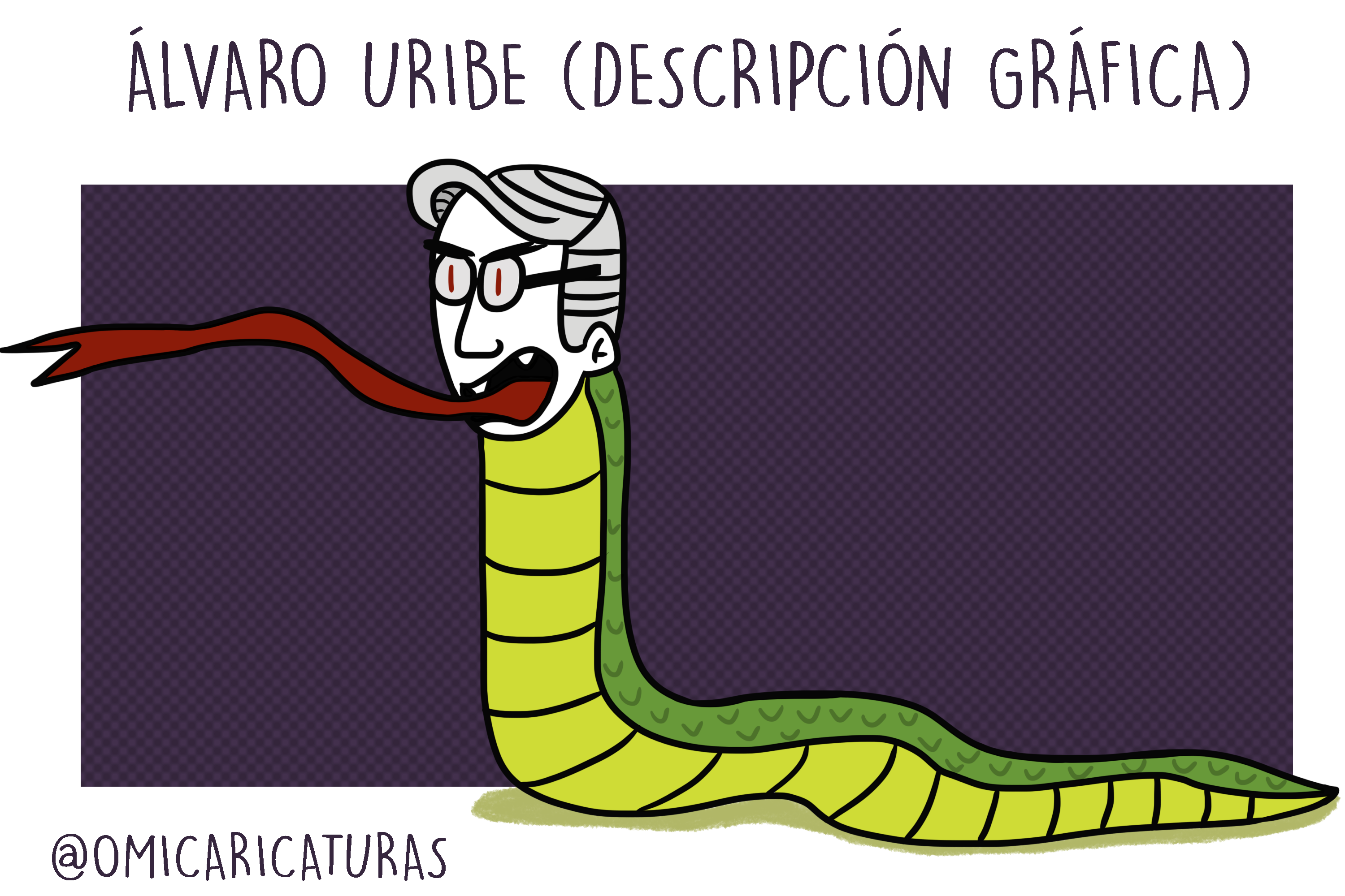 Caricatura: Álvaro Uribe y su discurso venenoso