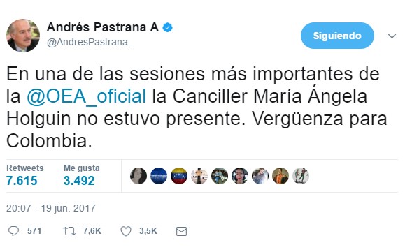  - El Trino de Pastrana con regaño a la Canciller