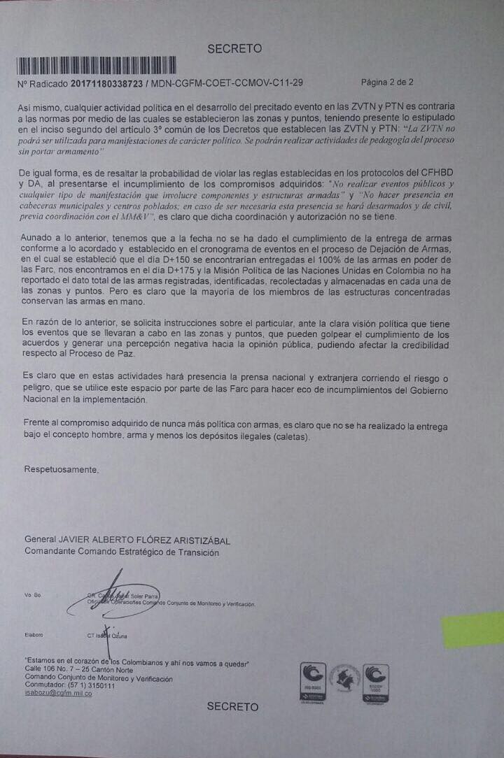  - El general Florez metió la bota