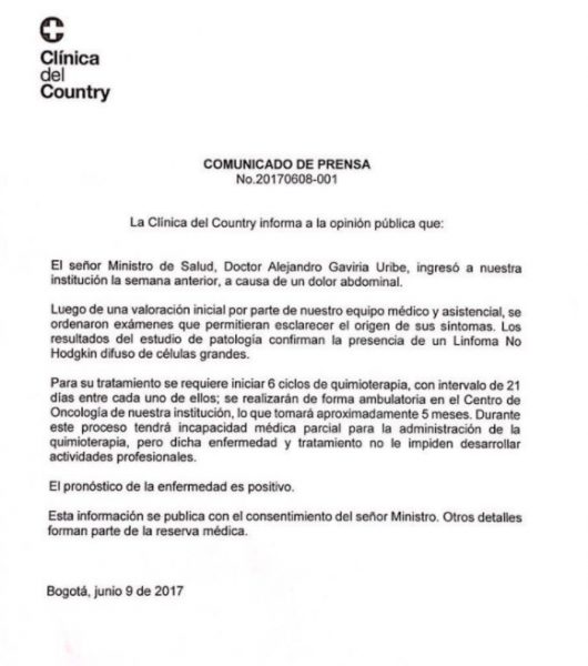  - La nueva batalla de Alejandro Gaviria, ahora por su salud