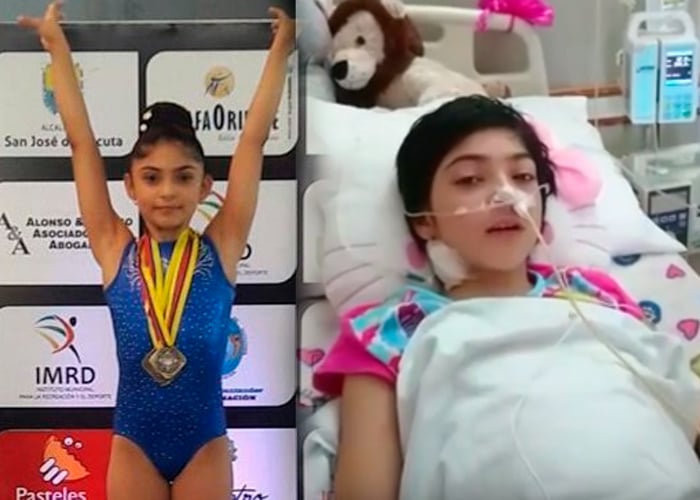 Daysy Barrientos, la pequeña gimnasta cucuteña, entre la vida y la muerte