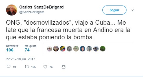  - Los trinos mas espeluznantes de los fanáticos uribistas contra la francesa muerta en el Andino