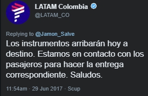  - La aerolínea Latam habría perdido los instrumentos y equipos de Los Gaiteros de San Jacinto