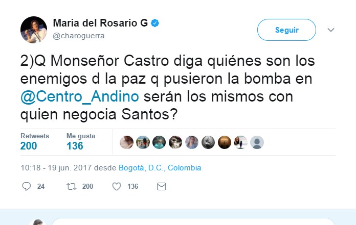  - Maria del Rosario Guerra embistió al máximo jerarca de la Iglesia católica