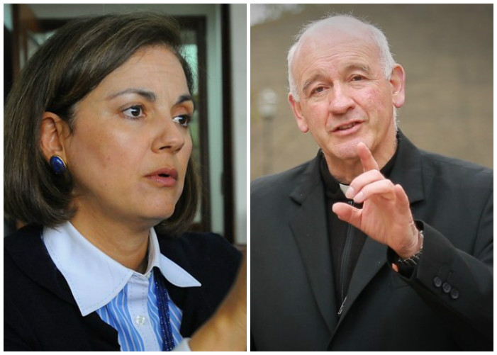 Maria del Rosario Guerra embistió al máximo jerarca de la Iglesia católica