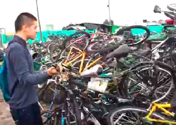 Video: Como basura son tratades las bicicletas inmovilizadas en patios de Bogotá
