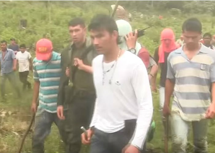 Campesinos de Puerto Rico (Meta) retuvieron a un policía por la erradicación de sus cultivos