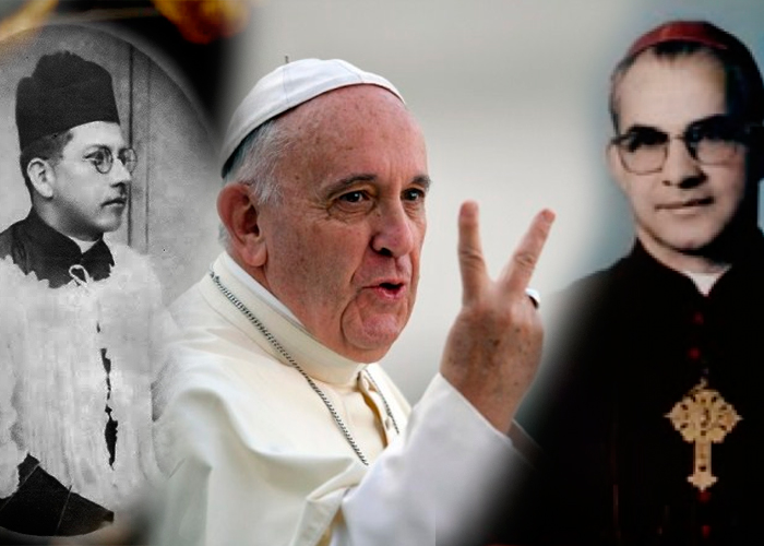 Resultado de imagen para el papa y los dos beatos colombianos
