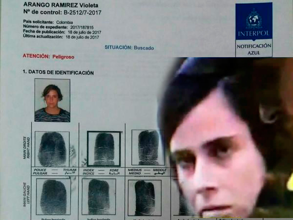 A Violeta, acusada de la bomba del Andino, la busca la Interpol pero no la puede capturar