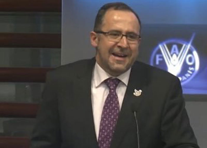 Reconocimiento en Roma a Rafael Zavala, director de la FAO en Colombia