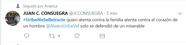  - “Faltaba más retractarse ante un patán como Daniel Samper” Los seguidores de Uribe le piden que no se retracte