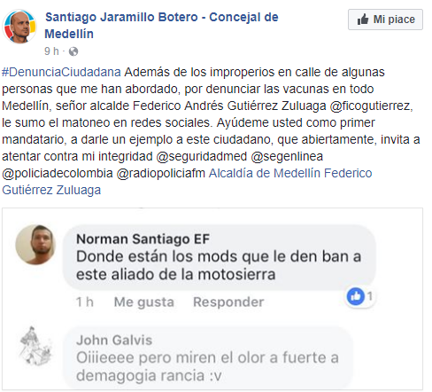 El oso del concejal de Medellín Santiago Jaramillo Botero en redes - -- Las2orillas - El oso del concejal de Medellín Santiago Jaramillo Botero en redes