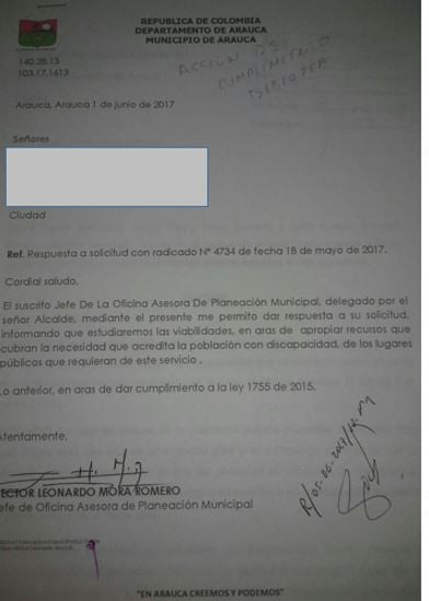  - ¿Discrimina la biblioteca pública de Arauca a las personas en situación de discapacidad?