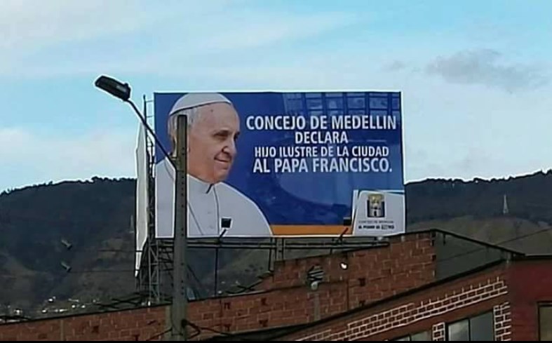 El Vaticano no permitió que el Papa fuera declarado hijo ilustre de Medellin
