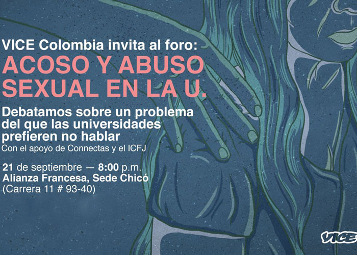 Vice invita al foro: acoso y abuso sexual en la U