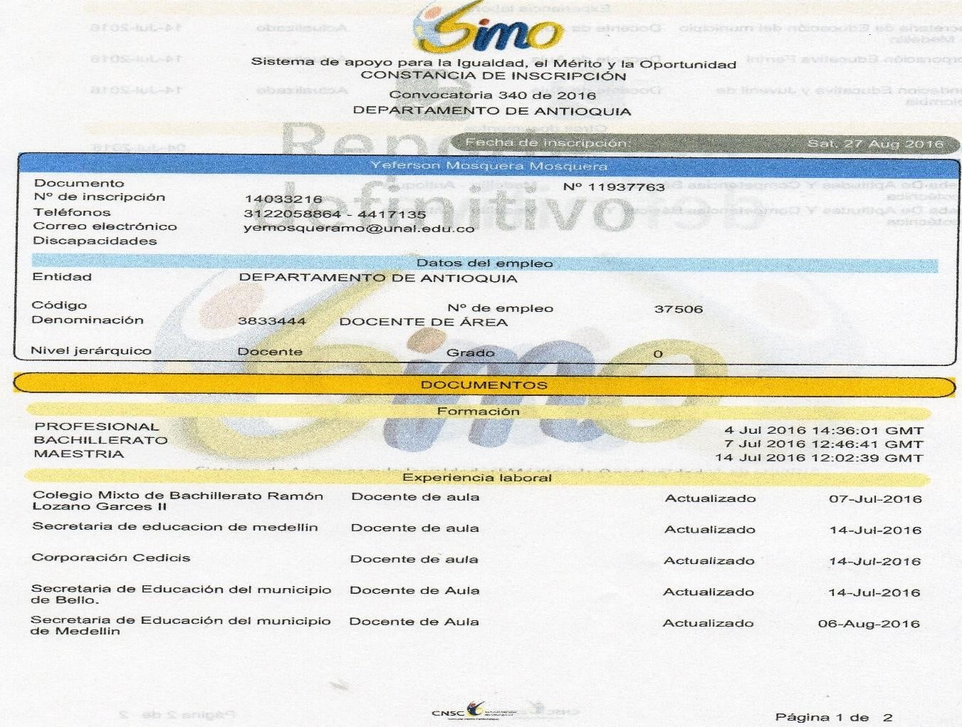  - "Esta vez no perdí el concurso docente, esta vez me robaron"