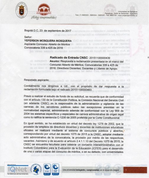  - "Esta vez no perdí el concurso docente, esta vez me robaron"