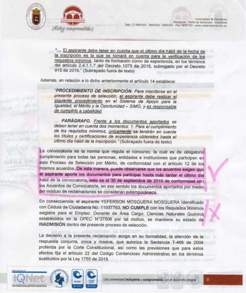  - "Esta vez no perdí el concurso docente, esta vez me robaron"