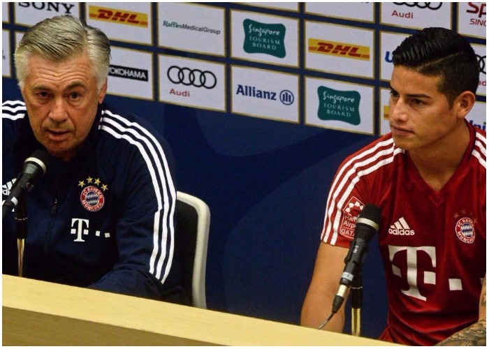 Se fue Carlo Ancelotti, el único hombre que quería a James en el Bayern