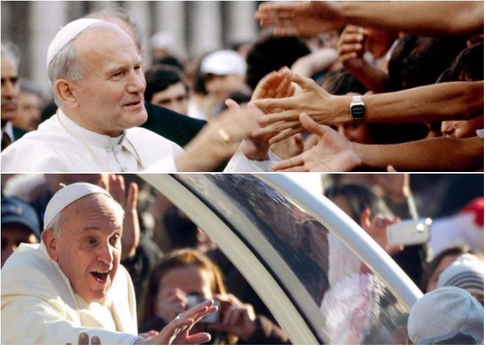 De la visita de Juan Pablo II a Polonia y de Francisco a Colombia