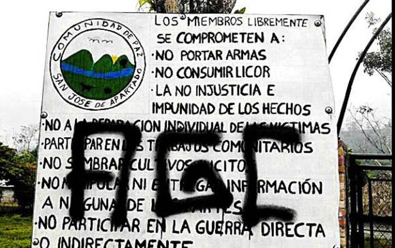 ¡Estamos felices con la paz, pero nos están matando!