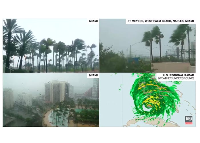 Cámaras EN VIVO: Así pasa el huracán Irma por la Florida